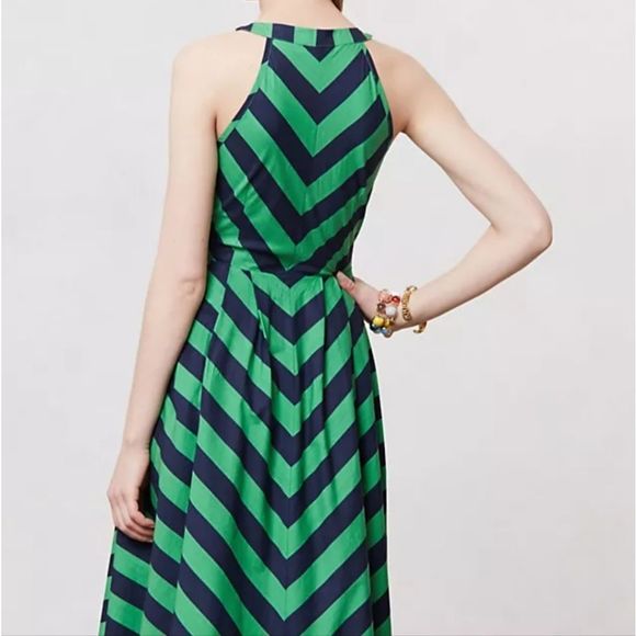 Anthropologie Emerald Ripple Dress / Girls Savoy size 6 - Picture 2 of 6